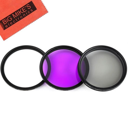 Picture of 77mm Multi-Coated 3 Piece Filter Kit (UV-CPL-FLD) for Select Canon, Nikon, Sony, FujiFilm, Olympus, Pentax, Sigma, Tamron Digital Cameras, SLR Lenses, and Camcorders + MicroFiber Cleaning Cloth