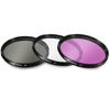 Picture of 77mm Multi-Coated 3 Piece Filter Kit (UV-CPL-FLD) for Select Canon, Nikon, Sony, FujiFilm, Olympus, Pentax, Sigma, Tamron Digital Cameras, SLR Lenses, and Camcorders + MicroFiber Cleaning Cloth