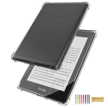 Picture of Clear Case for 7" Kindle Paperwhite 12th Generation 2024/Kindle Colorsoft Case with Screen Protector Film Anti-Glare Matte,Slim Anti-Yellow Soft TPU Bumper Back Cover for Amazon Kindle Paperwhite 2024