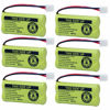 Picture of BAOBIAN BT18433/BT28433 BT184342/BT284342 BT1011 BT1018 BT1022 BT-6010 BT8000 BT8001 BT8300 CPH-515D CPH515D Cordless Phone Battery DS6301 CL80109 CS6209 TL90078 2.4V 550mAh NiMH Rechargeable (6 Pack)