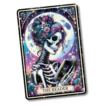 Picture of Clear Back Cover Insert for Kindle, The Reader Tarot Card, Bookish Card Insert for E Reader, Kindle Decor, Booktok Sticker Case Insert, Book Gifts for Women (Kindle Basic 6 inch)
