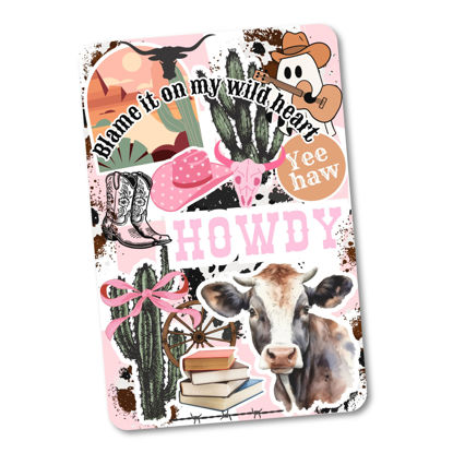 Picture of Clear Back Cover Insert for Kindle Paperwhite 11th Generation 6.8" | Bookish Kindle Cardstock Insert for E Reader | Booktok Sticker Case Insert | Country Romance Book Gifts (Preppy Cowgirl)