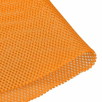 Picture of uxcell Orange Speaker Mesh Grill Stereo Fabric Dustproof 1x1.45M 40 x 57 inch