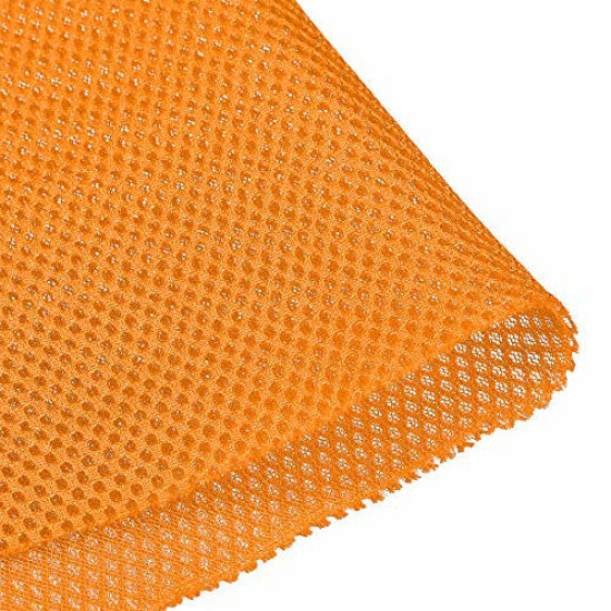 Picture of uxcell Orange Speaker Mesh Grill Stereo Fabric Dustproof 1x1.45M 40 x 57 inch
