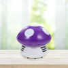 Picture of Kichvoe Mini Desktop Vacuum Cleaner Cute Mushroom Shaped Table Dust Corner Desk Dust Sweeper Mushrooms Figurine for Cleaning Eraser Crumbs Dust for Computer Keyboard Car Purple