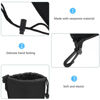 Picture of ARTIBETTER Neoprene Camera Lens Pouch: 2Pcs Lens Bags Small Drawstring Storage Bag for Camera Lens Black Size L