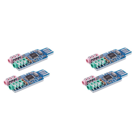 Picture of Frobea 4Pcs Free Driver USB Sound Card CM108 USB Sound Card Chip Blue