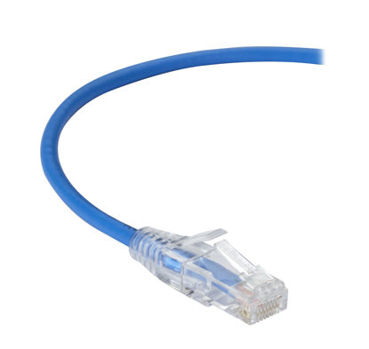 Picture of Black Box Slim-Net Cat.6 Patch Network Cable - 15 ft Category 6 Network Cable for Patch Panel, Network Device - First End: 1 x RJ-45 Male Network - Second End: 1 x RJ-45 Male Network - Patch Cable - B