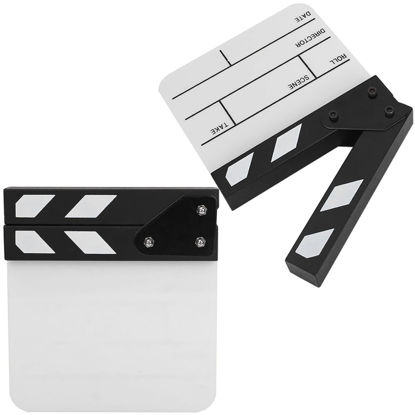 Picture of Film Directors Clapboard Filming Slate Movie Clapboard Decoration Larger Scene Clapper Board TV Movie Action Board Film Cut Prop with Pen