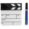 Picture of Film Directors Clapboard Filming Slate Movie Clapboard Decoration Larger Scene Clapper Board TV Movie Action Board Film Cut Prop with Pen