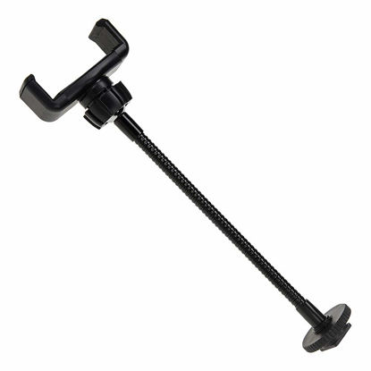 Picture of Fotodiox Cell Phone Mount w/ Gooseneck Tripod / Hot Shoe Adapter - Universal Phone 1/4" Tripod Mount Clamp for Smartphones, 2.2-4" Wide Adjustable