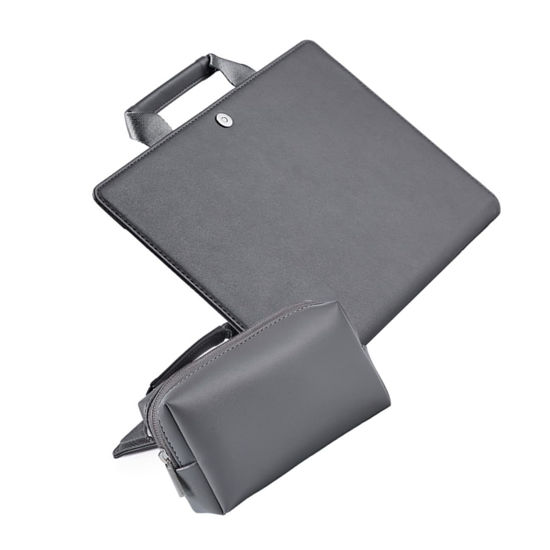 Picture of SECFOU 1 Set Computer Case Rolling Computer Bags Laptop Carry Tote Laptop Sleeve Case with Handle Notebook Carrying Case Laptop Briefcase Business Briefcase Laptop Bag for Women Grey