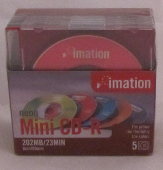 Picture of Imation Neon Mini CD-R 202MB/23 Min CDs