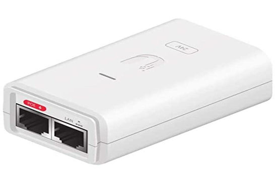 Picture of Ubiquiti Networks PoE Injector, 24VDC, 0.3A Gigabit, POE-24-7W-G-WH (Gigabit White)