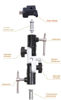 Picture of EXMAX 180° Adjustable U-Shape Flash Bracket Umbrella Holder with Hot Shoe Adapter Mount Studio Light Stand for Speedlight