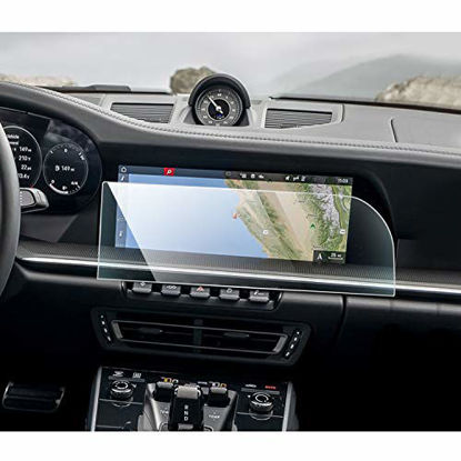 Picture of YEE PIN 2020 911 Touch Screen Car Navigation Screen Protector in-Dash Glass Screen Protector for Porsche 911 2020 High Clarity (12.3-inch)
