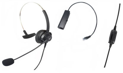 Picture of WirelessFinest Replacement for Headset Headphones with Adjustable Volume and Mute Control IP Telephone Cisco 7931 7940 7960 7970 7962 7975 7961 7971 7960 M12 M22 and All Series