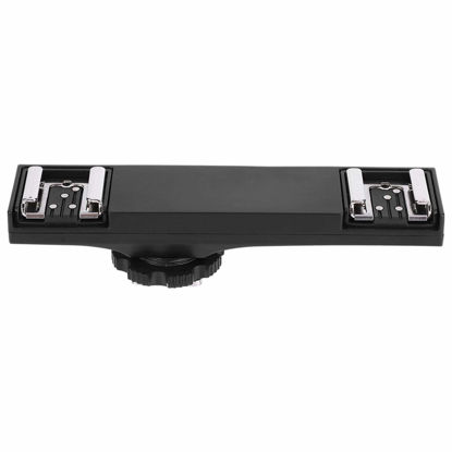 Picture of DAUERHAFT Practical Quality Ultralight Dual Hot Shoe Splitter, Lightweight and Convenient Dual Hot Shoe Splitter,for SLR Camera Camcorder (for Canon)