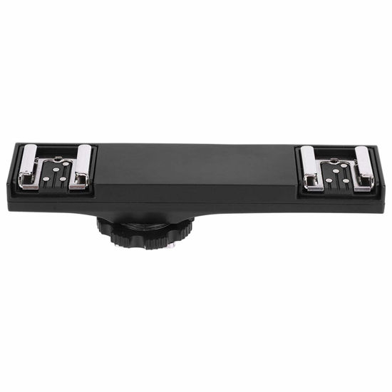 Picture of DAUERHAFT Practical Quality Ultralight Dual Hot Shoe Splitter, Lightweight and Convenient Dual Hot Shoe Splitter,for SLR Camera Camcorder (for Canon)