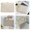 Picture of BBIQI Cute Laptop Sleeve 13-15 Inch Laptop Accessories Aesthetic Quilted Computer Bag with Flower Puffy Printing for MacBook