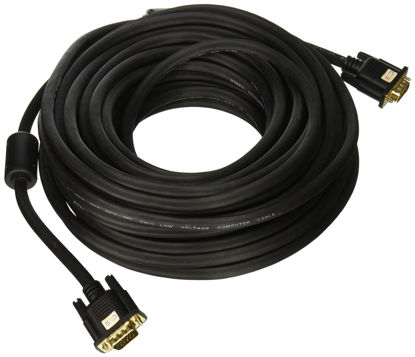 Picture of VGA to VGA Cable with Ferrite Cores 50 Feet (15 Meters) HD15 Male to Male SVGA Monitor Cable 50ft (15M)