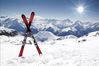 Picture of Leyiyi 6x4ft Skiing Board on Mountain Top Backdrop Winter Leisure Games Snow Covered White World Outdoor Adventure Photography Background Merry Christmas New Year Photo Studio Prop Vinyl Wallpaper