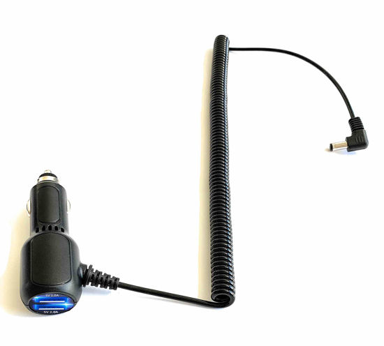 Picture of DCPOWER Coiled/Curled Power Cord Replacement for Cobra iRADAR iRAD500, iRAD 500 Laser Radar Detector