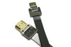 Picture of Slim FPV Flat HDMI Cable Mini Male HDMI Straight to Standard HDMI Full HDMI Normal HDMI Straight HDMI Male for rig Gimbal Canon 5D3 5D2, panasonic lumix GH3 GH2, Sony nex 5N 5T 5R 7N 5CM Black (20CM)