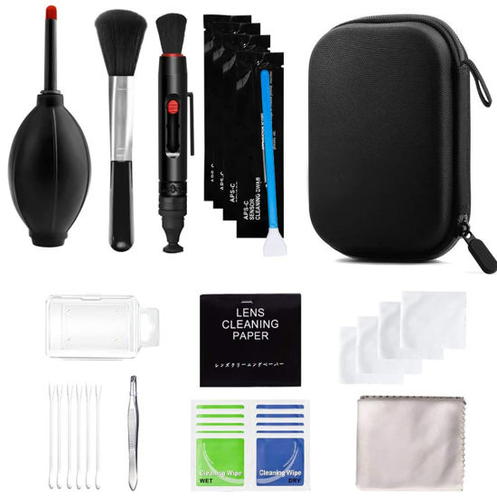Picture of Namolit Professional Camera Cleaning Kit Sensor Cleaning Kit with Air Blower Cleaning Swabs Cleaning Pen Cleaning Cloth for Most Camera Mobile Phone Laptop