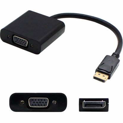 Picture of AddOn HP AS615AA Compatible 20.00cm (8.00in) DisplayPort Male to VGA Female Black Adapter Cable