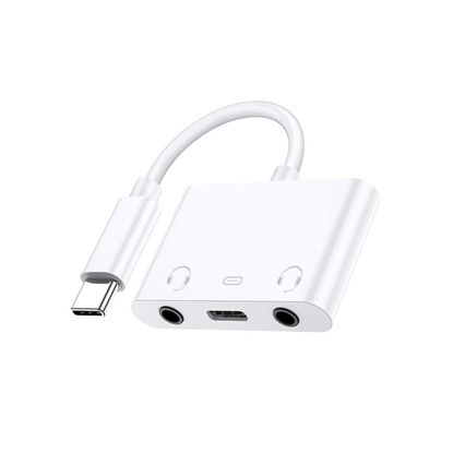 Picture of Type-C Sound Card, Multi-Port USB-C 3.5mm Audio Interface for Earphone Speaker Computers Accessory