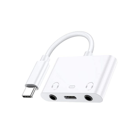 Picture of Type-C Sound Card, Multi-Port USB-C 3.5mm Audio Interface for Earphone Speaker Computers Accessory