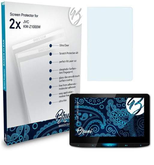 Picture of Bruni Screen Protector compatible with JVC KW-Z1000W Protector Film, crystal clear Protective Film (2X)