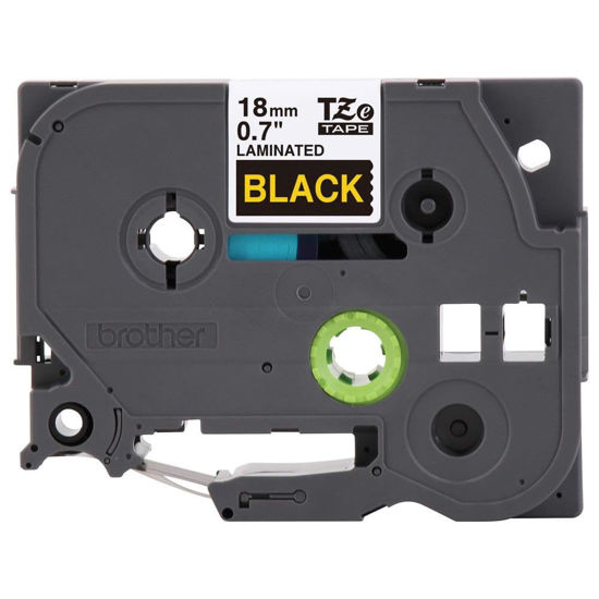Picture of Brother Genuine P-Touch TZE-344 Tape, 3/4" (0.7 mm) Standard Laminated P-Touch Tape, Gold on Black, Laminated for Indoor or Outdoor Use, Water-Resistant, 26.2 ft (8 m), Single-Pack