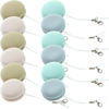 Picture of GLEAVI 12pcs Phone Screen Wiper Pouch Microfiber Cleaning Cloth - Macaron Shape & Screen Cleaner Keychain Portable Glasses Eyeglass Brush(Pink,Blue,Green,Khaki)