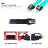 Picture of Cablecc PCI-E Slimline SAS 4.0 SFF-8654 4i 38pin Host to SFF-8654 Slim SAS Target Cable 50cm