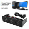 Picture of wendeekun PC Front Panel Media Dashboard, PC Front Panel Speaker Stereo Surround Computer Case Builtin Mic Loudspeaker 5.25in Computer Case Front Bay