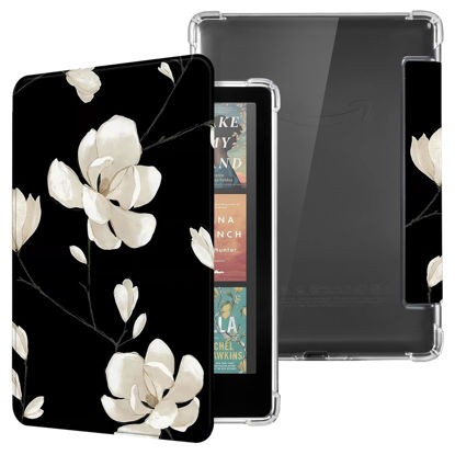 Picture of SCSVPN Clear Case for 7'' Kindle Paperwhite 12th Generation & Kindle Colorsoft Signature Edition (2024 Release) - Ultra Slim PU Leather Soft Flexible Transparent TPU Back Cover with Auto Sleep/Wake