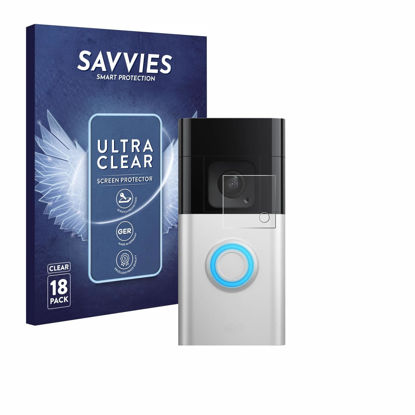 Picture of savvies 18 Pack Screen Protector Compatible with Ring Video Doorbell Plus Protection Film Clear