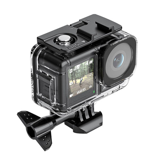 Picture of Waterproof Case for DJI Osmo Action 4/Osmo Action 3 Camera, 40M/131FT Underwater Diving Protective Shell with Bracket Waterproof Housing Case Accessories Kit for Osmo Action 3/4