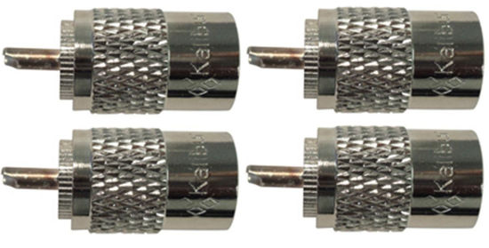 Picture of Pack of 4 Kalibur KPL259X CB HAM Radio PL-259 Coaxial Cable Connector