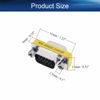 Picture of Heyiarbeit 15-pin 3-Row D-SUB VGA Gender Changer DB15 Male to Male Mini Gender Changer Coupler Adapter Connector for Serial Applications Black 10pcs