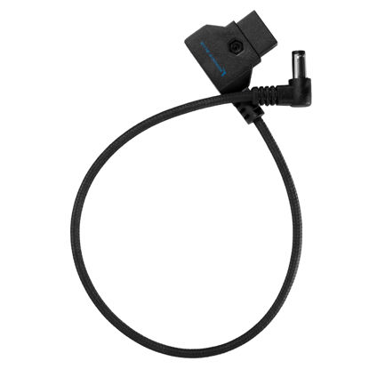 Picture of KONDOR BLUE 15" D-Tap to DC Right Angle Straight Cable (5.5 x 2.5mm) (Canon C70/Atomos) (Raven Black)