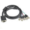 Picture of AYA 10Ft (10 Feet) Coaxial HD15 VGA to 5 BNC RGBHV Male to Male Cable with Ferrites