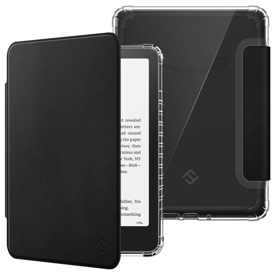 Picture of Fintie Case for 7" All-New Kindle Paperwhite (12th Generation, 2024) and Kindle Colorsoft Signature Edition, Ultra Clear Soft Flexible Light Transparent TPU Back Cover Auto Wake/Sleep, Black