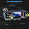 Picture of Bluetooth FM Transmitter Wireless in-Car FM Transmitter Radio Adapter Car Kit, Dual USB Charging Ports, Hands Free Calling for iPhone, Samsung, etc, AUX, TF Card, U Disk Play