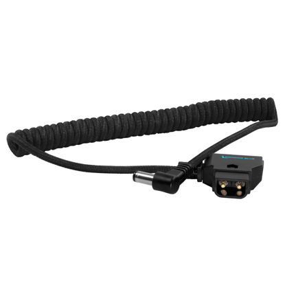 Picture of KONDOR BLUE D-Tap to DC Right Angle Coiled Cable (5.5 x 2.5mm) (Canon C70/Atomos) (Raven Black)