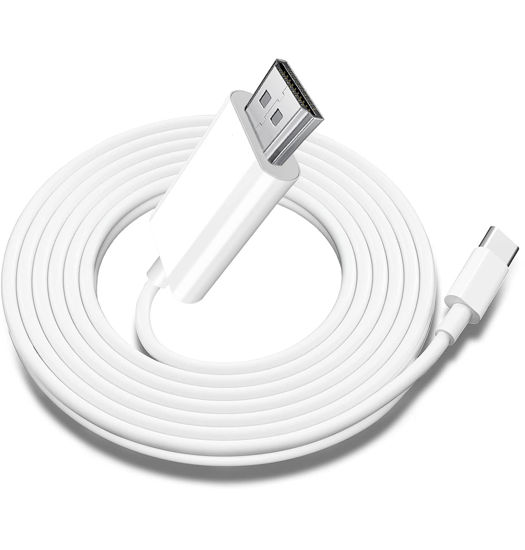 Picture of Apple MFi Certified USB-C to HDMI Adapter 4K@60Hz for iPhone 15 MacBook Pro Air iPad Pro, Type C Digital AV HDMI 2.0 Cord Compatible with Samsung Galaxy S24/S23, Pixelbook, XPS (White - TPE, 6 Feet)