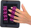 Picture of LAZY-HANDS 4-Loop Grips (x2 Grips) for e-Readers - XL (Black & Pink Checkers)