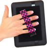 Picture of LAZY-HANDS 4-Loop Grips (x2 Grips) for e-Readers - XL (Black & Pink Checkers)